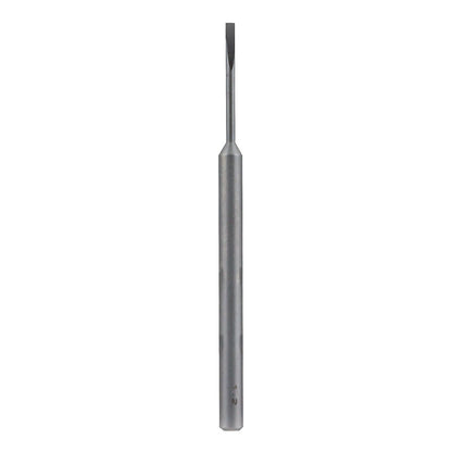 A long, slender metal bit with a flat chisel tip, marked '1.2'