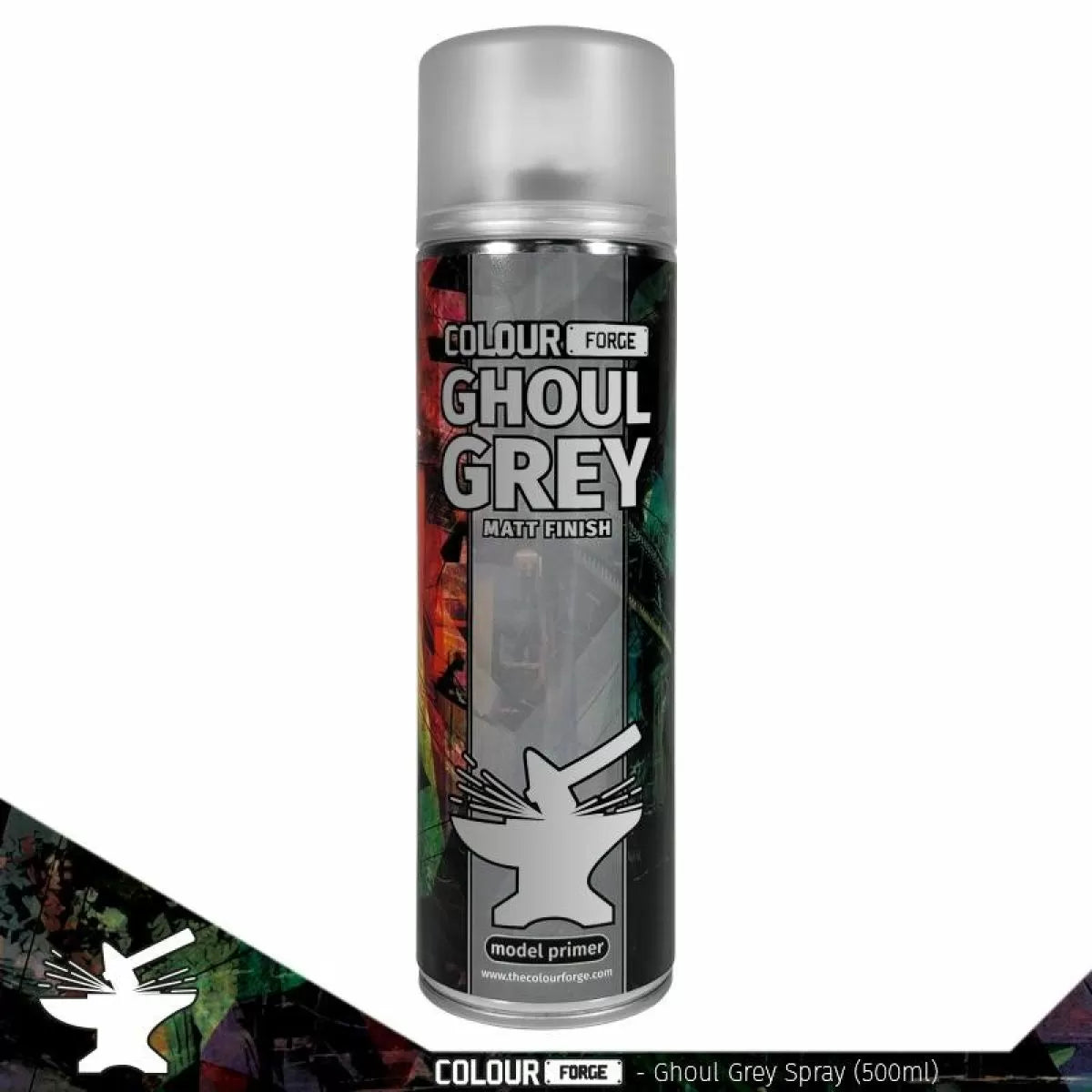 Colour Forge - Aerosol Spray Primer - Ghoul Grey 500ml - Good Games