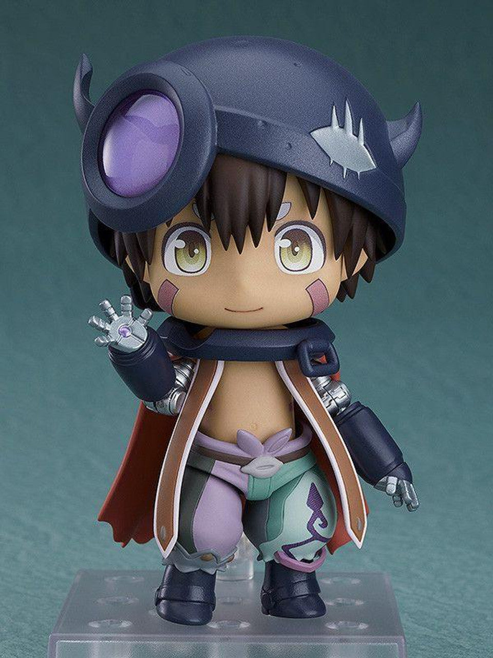 Reg Nendoroid with wide-eyed smile and backpack accessory against plain background