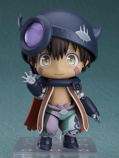 Reg Nendoroid with wide-eyed smile and backpack accessory against plain background