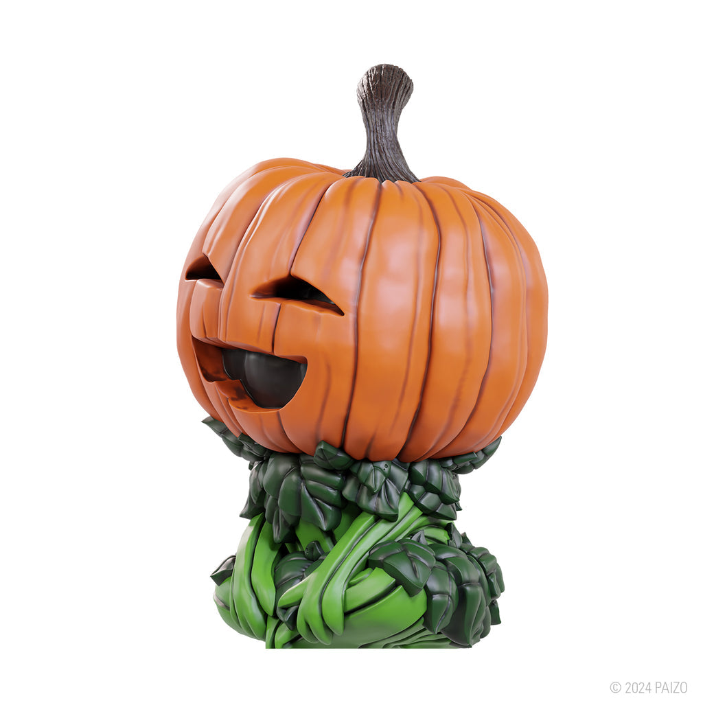 A cheerful gourd leshy figure with a vine-covered body, isolated on white