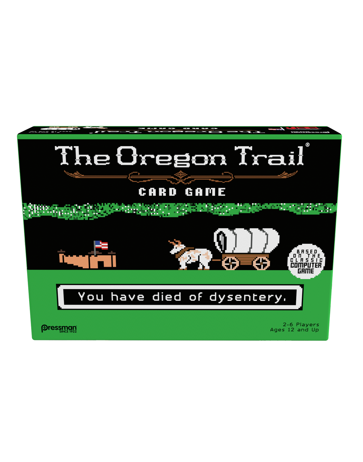 Box and cards of Goliath The Oregon Trail Card Game