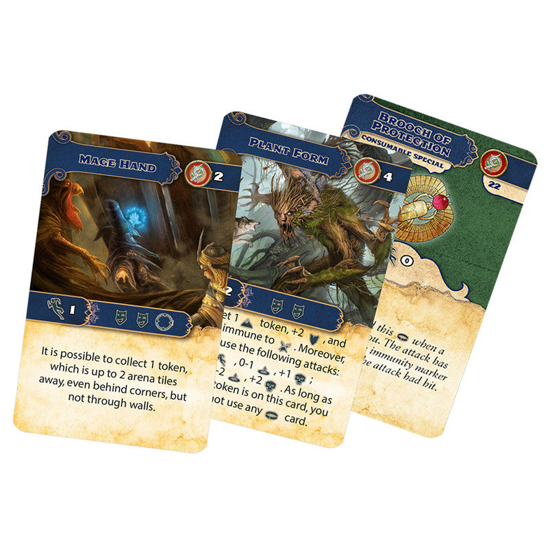 Game setup scene featuring miniatures and map tiles from Pathfinder Arena: Age of Ashes Expansion arranged in a dungeon-style battlefield