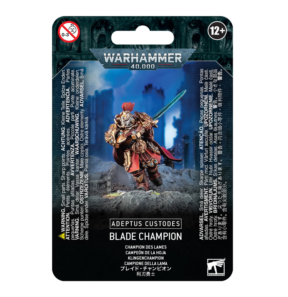Adeptus Custodes – Blade Champion (01-17) — retail packaging