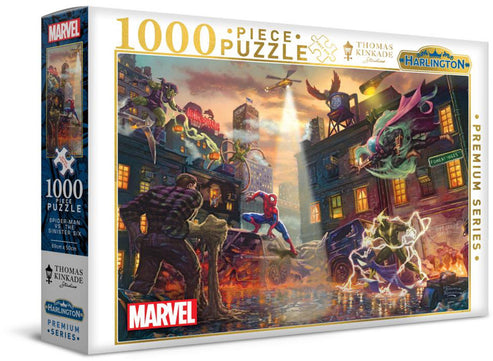 Harlington - Thomas Kinkade - Marvel - Spiderman vs the Sinister Six 1000 Piece Jigsaw - Good Games