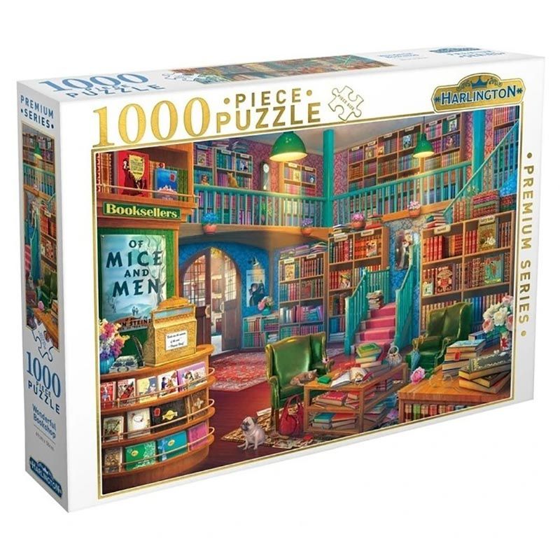 Harlington - Wonderful Bookshop Castle 1000 Piece Jigsaw - Good Games