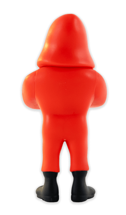 Helsinki Minix figure rear view holding weapon