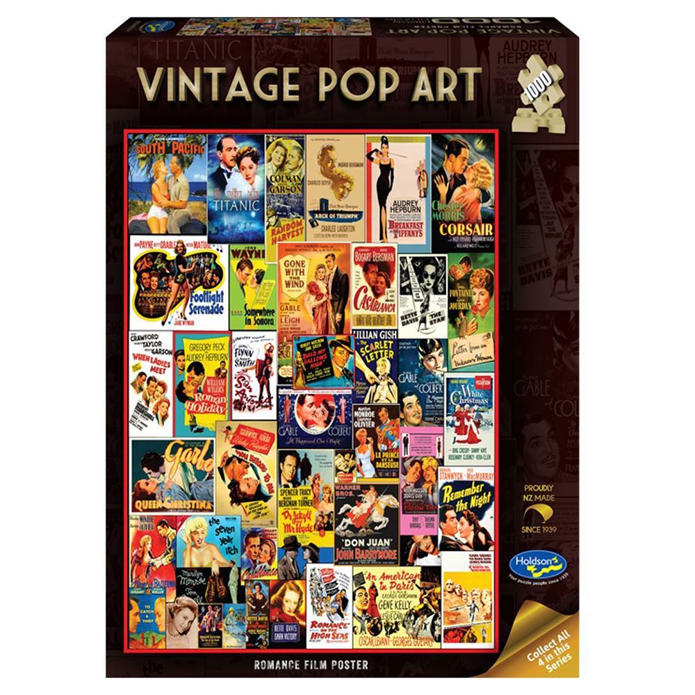Holdson Vintage Pop Art Romance 1000 Piece Jigsaw - Good Games