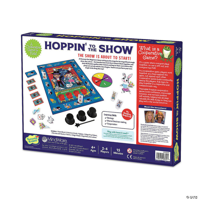 Peaceable Kingdom Hoppin&#39; to the Show Cooperative Board Game for kids age 4+
