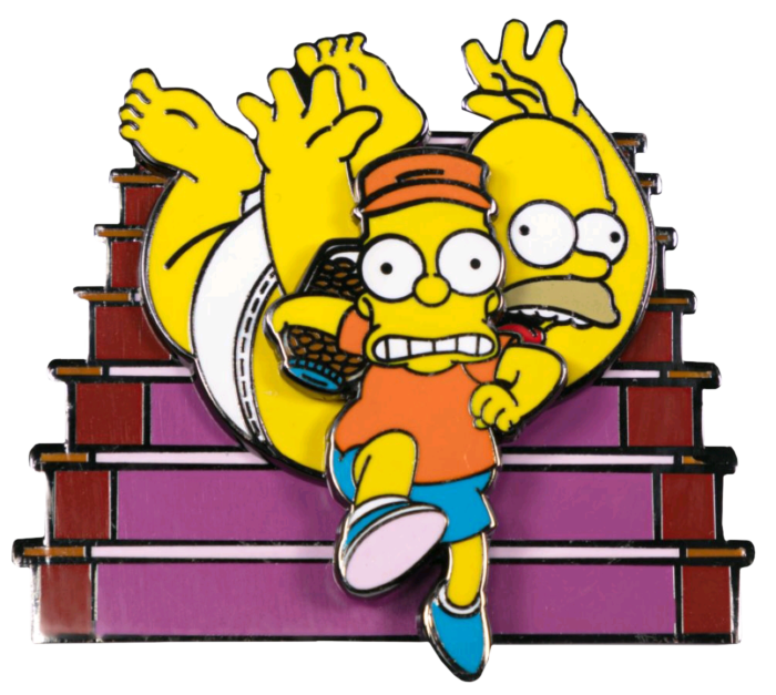 Simpsons - Bart Change Jar Spinning Enamel Pin - Good Games