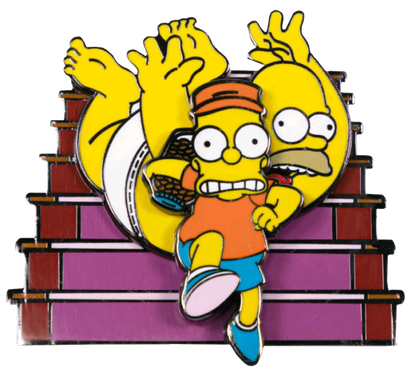 Simpsons - Bart Change Jar Spinning Enamel Pin - Good Games