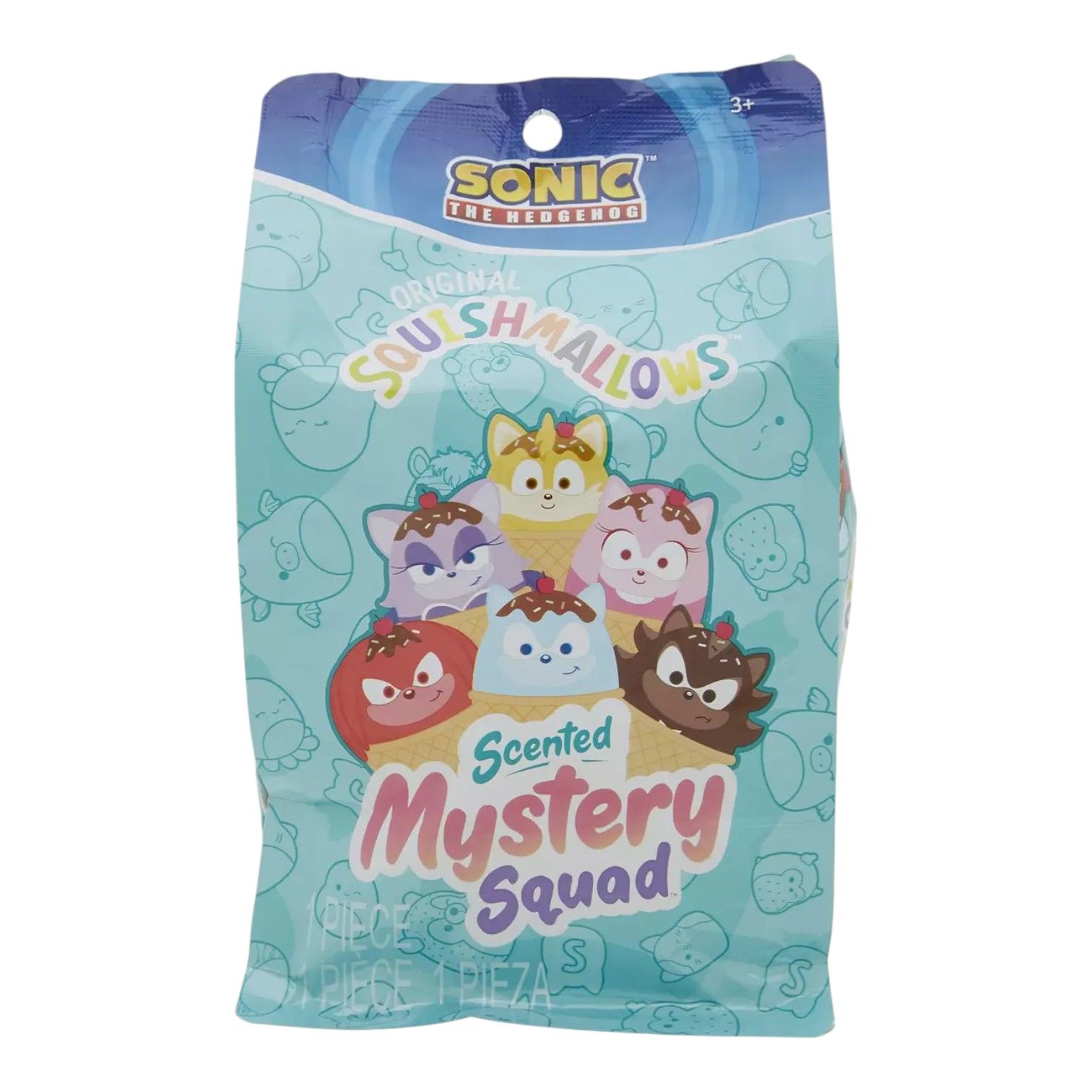 Squishmallows Sonic Icecream Scented Mystery Squad plush front 1