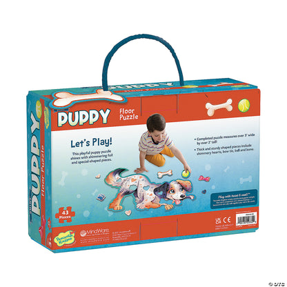 Back box packaging of Puppy floor puzzle