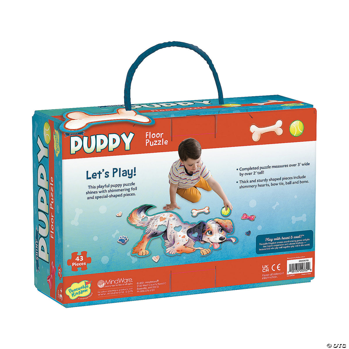 Back box packaging of Puppy floor puzzle