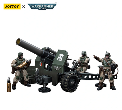 Joytoy Warhammer 1/18 Scale Astra Militarum Ordnance Team with Bombast Field Gun - Good Games