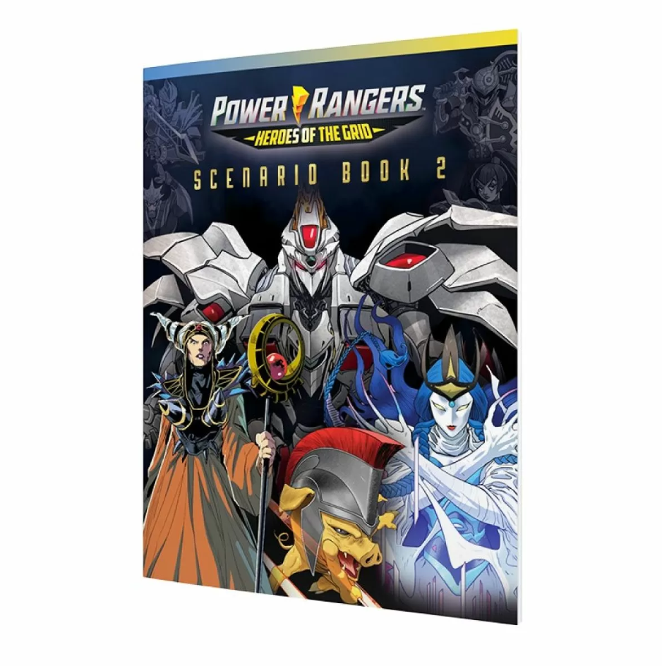 Power Rangers Heroes of the Grid Scenario Book 2 cover, featuring Rita Repulsa, a large robot, and other villains