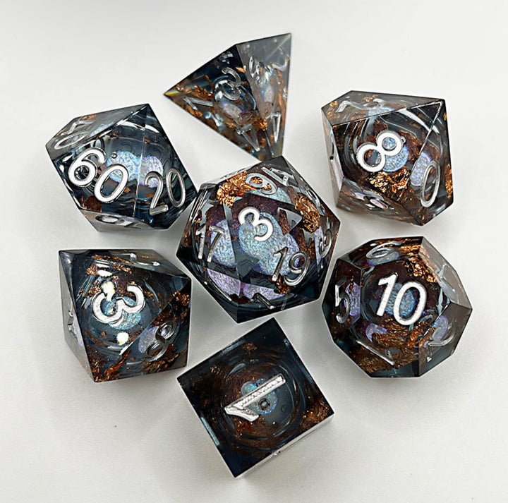ACE RPG Dice Active Gel Black and Foil - Good Games