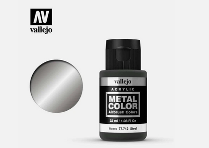 Vallejo Acrylic Metal Colour 32ml - Steel - Good Games