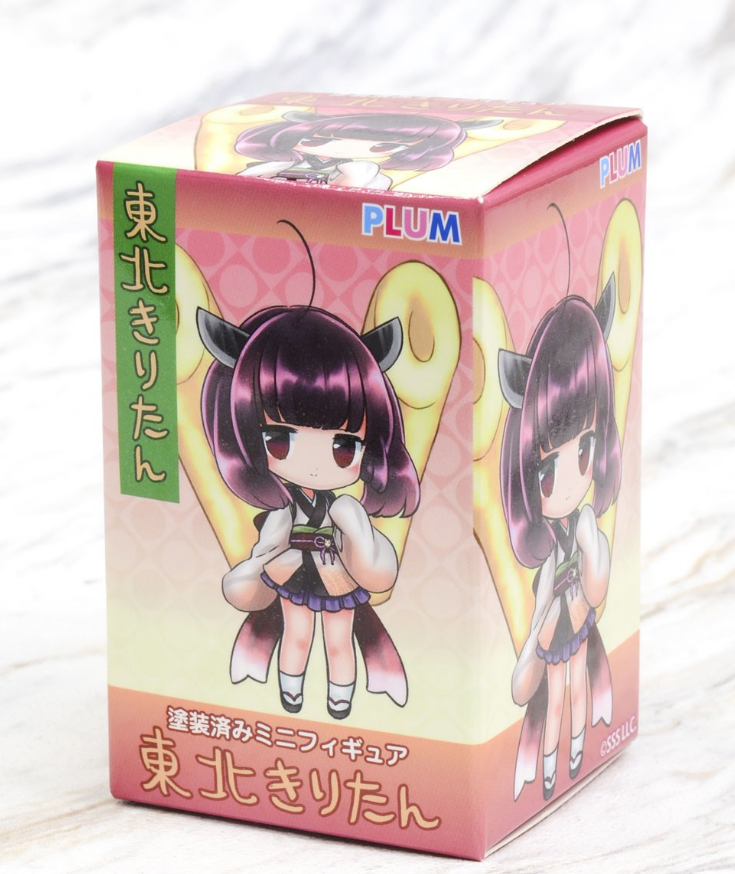 Tohoku Kiritan anime mini figure box featuring a chibi character