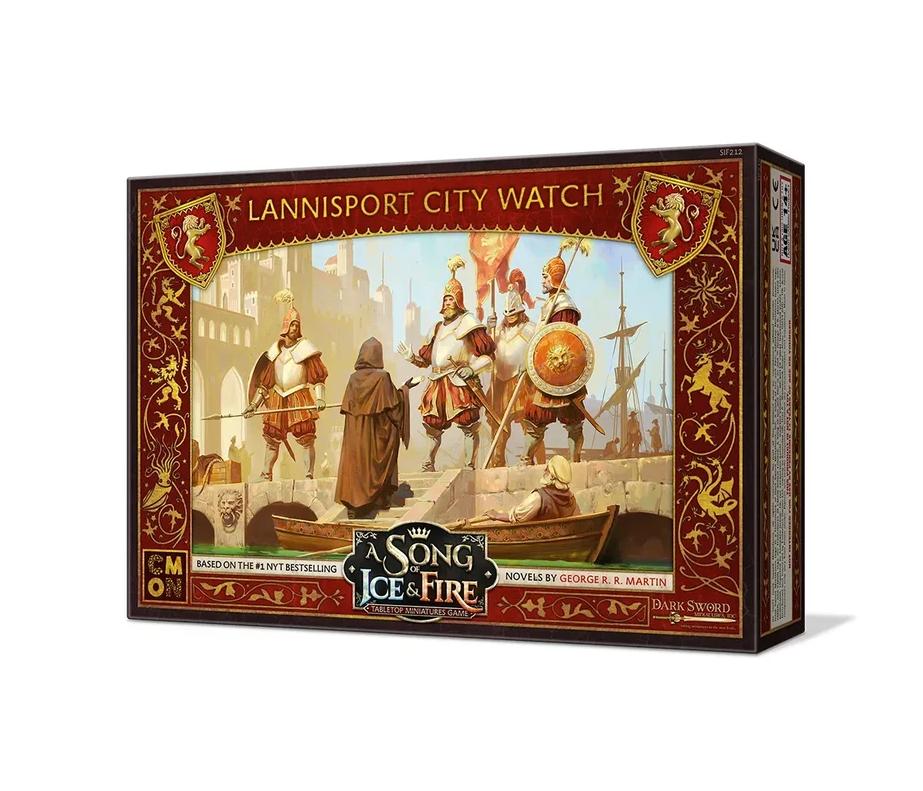 A Song of Ice &amp; Fire Tabletop Miniatures Game - Lannisport City Watch Expansion packaging front view