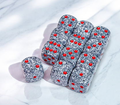Chessex - Speckled 16mm D6 Dice 12-Piece Set - Granite - Good Games