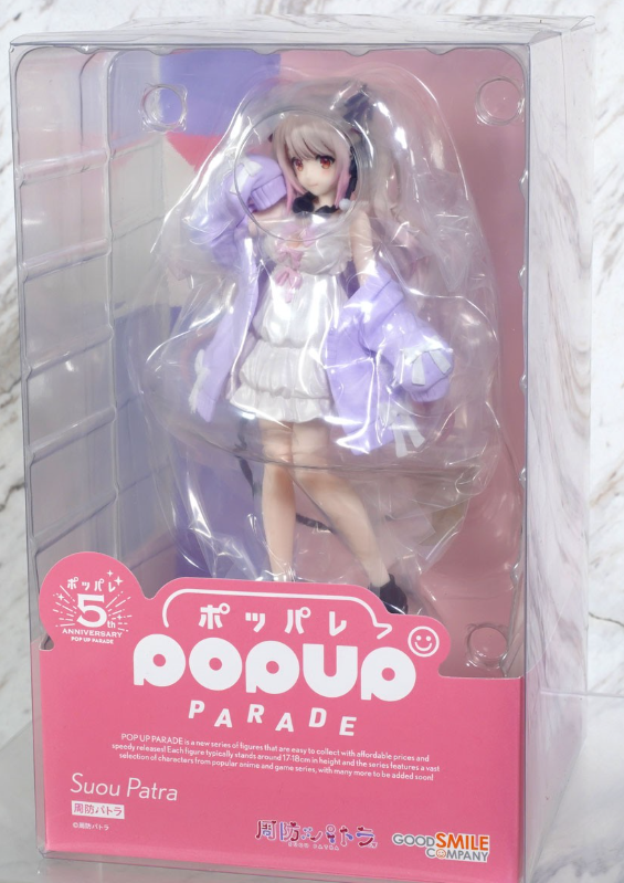Good Smile Company Suou Patra POP UP PARADE Suou Patra figure packaging box, white dress, purple coat