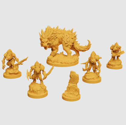Steamforged Games Godtear Fenra Wolf of The End Times & Chainless Curs Miniatures - Good Games