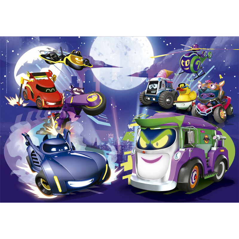 Clementoni Maxi Batwheels 60 piece puzzle featuring Batmobile and other character vehicles