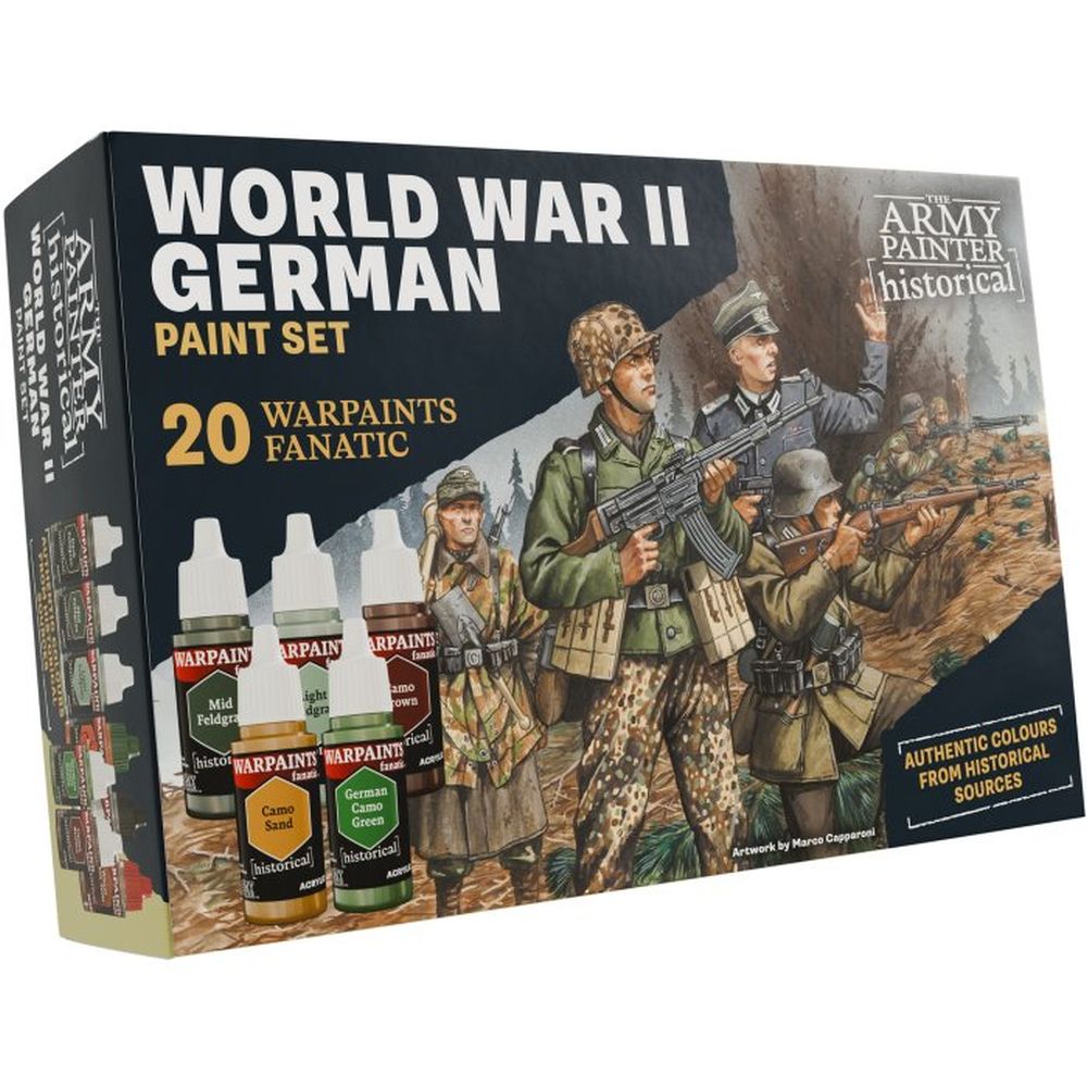 Army Painter - Warpaints Historical WWII German Paint Set - 20 Piece - Good Games