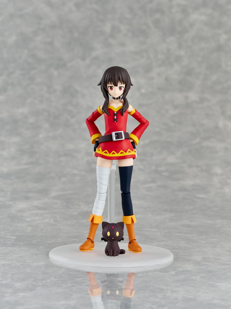Konosuba Megumin Kadokawa Series plastic model with black Chomusuke cat figure