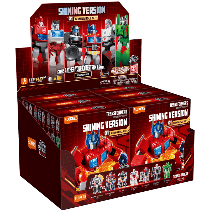 Transformers Blokees Shining Version collectible figures display case with Optimus Prime Megatron and other characters