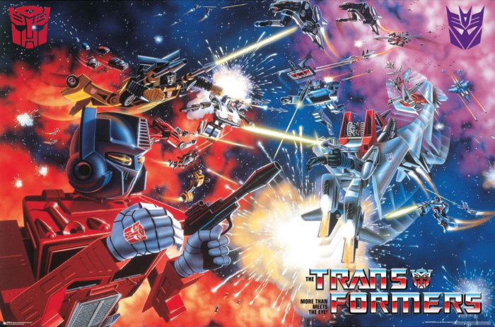 Transformers - Retro - Space Battle Poster - Good Games