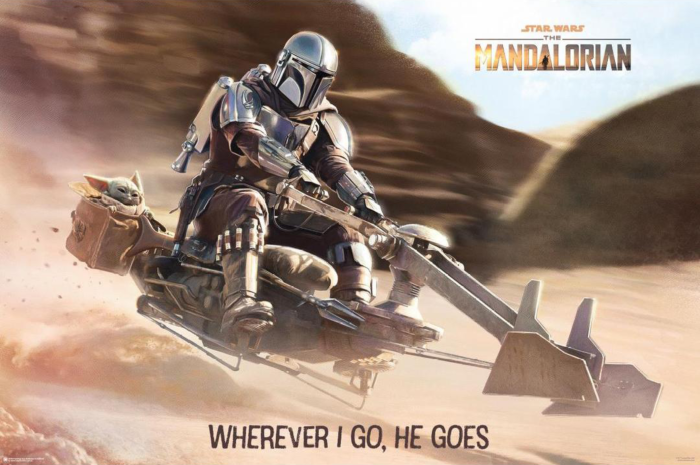 Star Wars - The Mandalorian - Wherever I Go Poster - Good Games