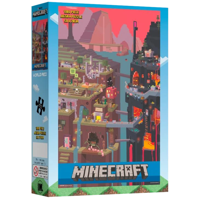Minecraft-World Red 1000 Piece Jigsaw - Good Games
