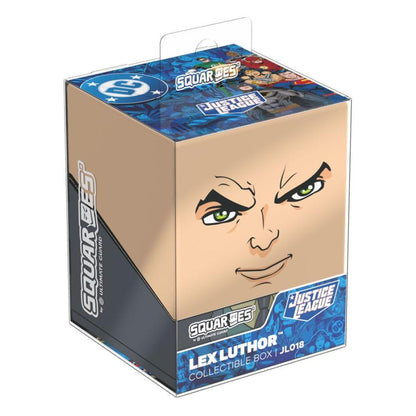 SQUAREES Justice League collectible box featuring Lex Luthor's cartoon face