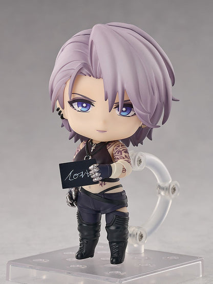 Path to Nowhere Nendoroid Zoya collectible figure with tattoos and black shorts holding a Love sign