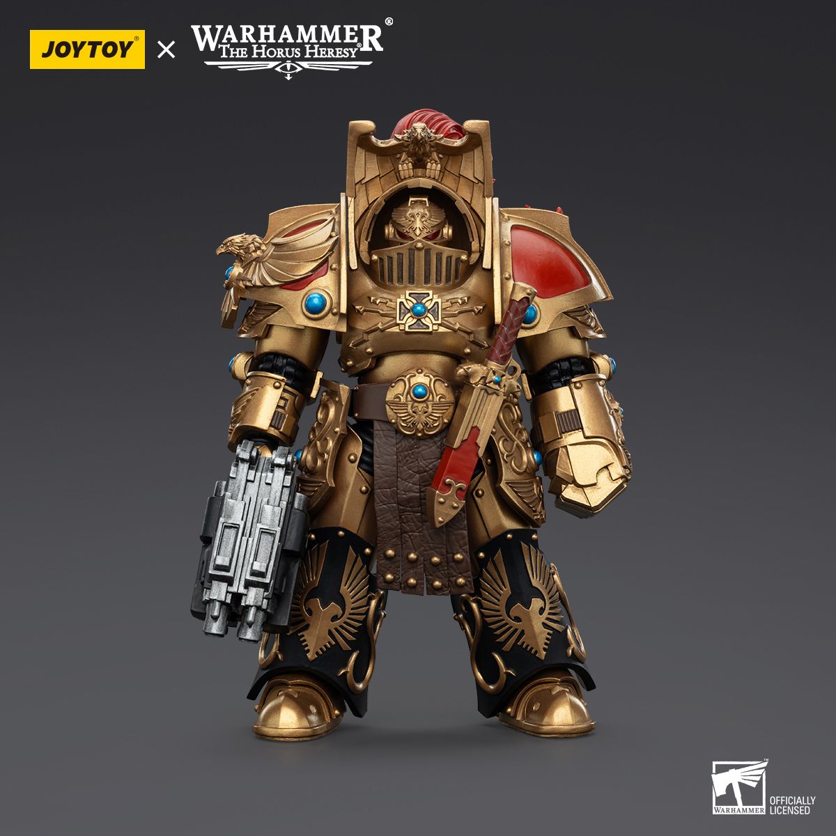 Warhammer Collectibles: 1/18 Scale Legio Custodes Aquilon Term Squad Aquilon with Storm Bolter (Preorder) - Good Games