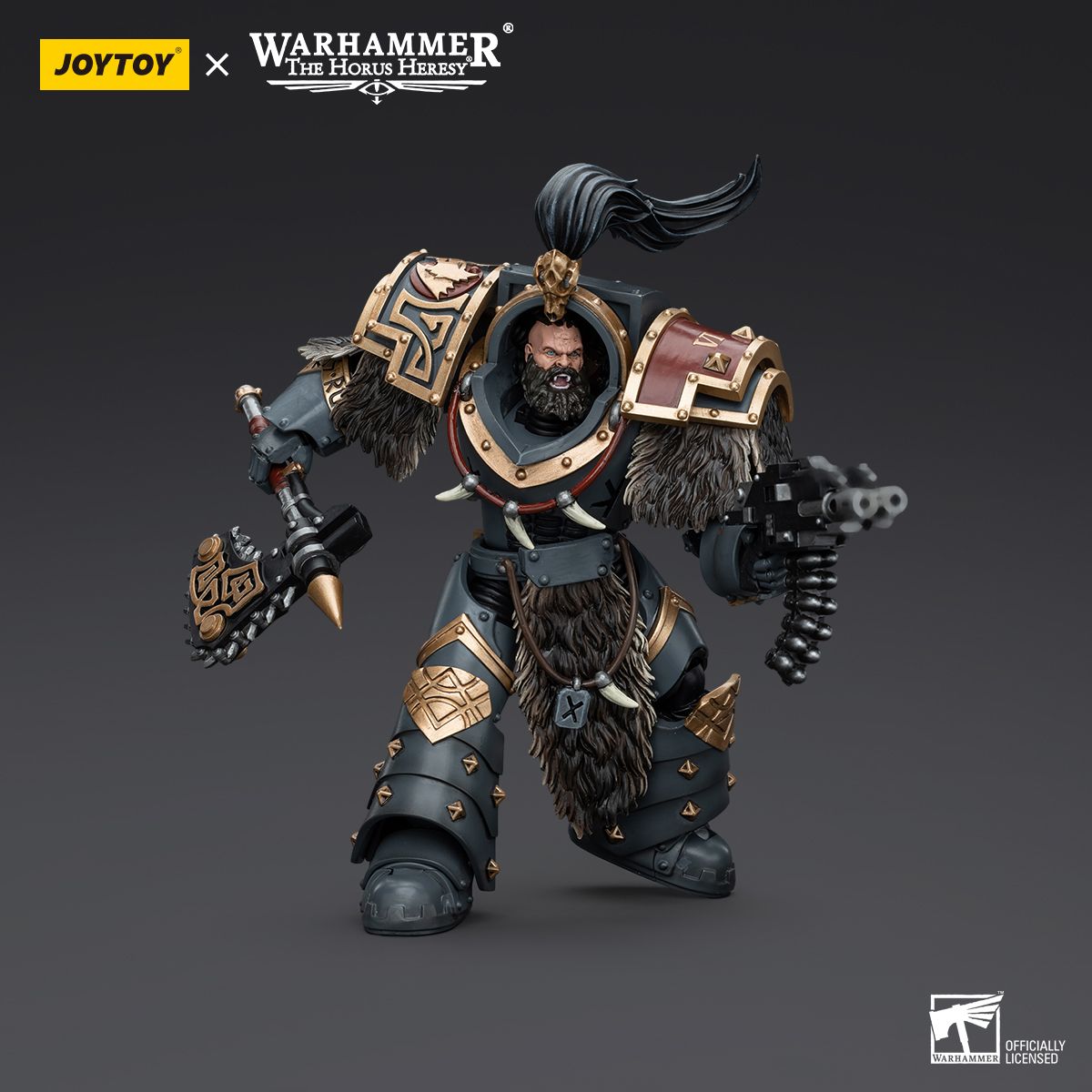 Warhammer Collectibles: 1/18 Scale Space Wolves Varagyr Wolf Guard Squad Varagyr Thegn (Preorder)