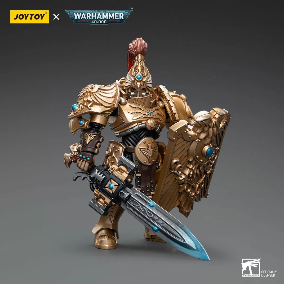 Warhammer Collectibles: 1/18 Scale Adeptus Custodes Guard With Sentinel Blade and Praesidium Shield