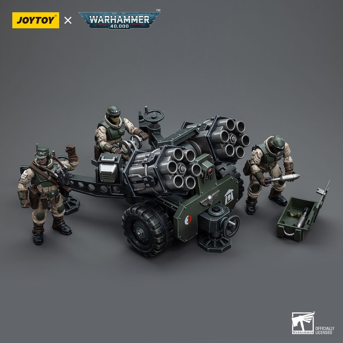 Warhammer Collectibles: 1/18 Scale Astra Militarum Ordnance Team with Malleus Rocket Launcher - Good Games