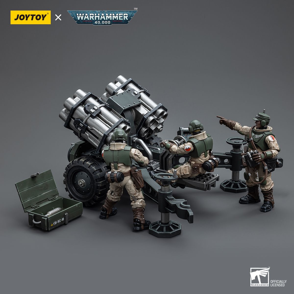 Warhammer Collectibles: 1/18 Scale Astra Militarum Ordnance Team with Malleus Rocket Launcher - Good Games