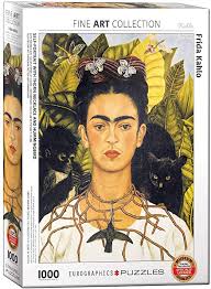 Eurographics - Kahlo Self-Portrait with Thorn Necklace and Hummingbird 1000 Piece Jigsaw - Good Games