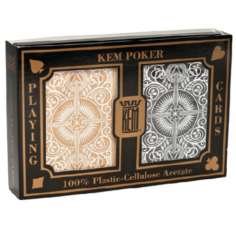 Kem Arrow Black/Gold Wide Jumbo Playing Cards - Good Games