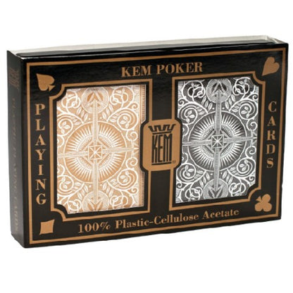 Kem Arrow Black/Gold Wide Jumbo Playing Cards - Good Games