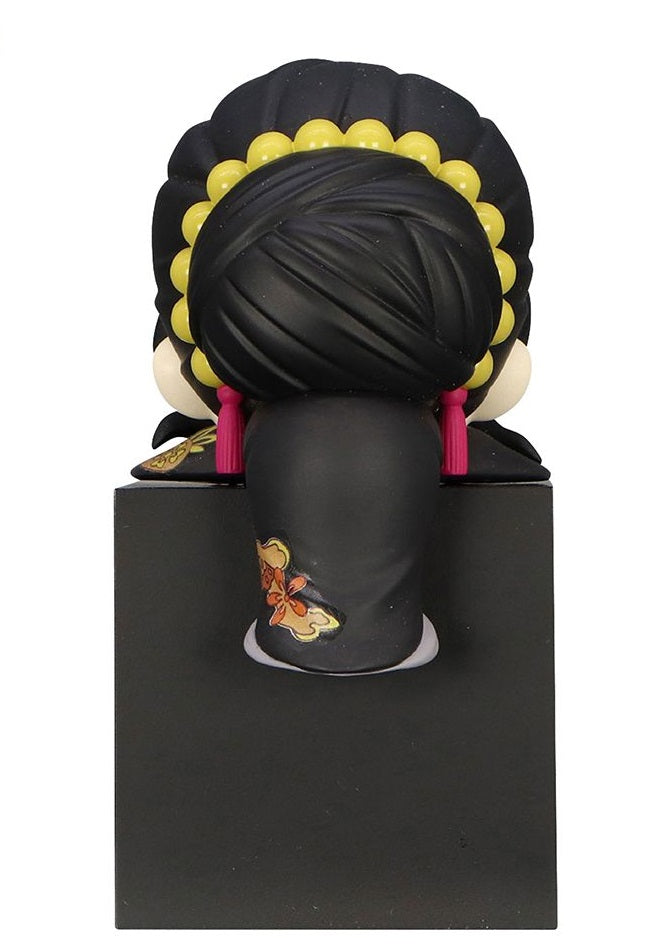 Rear angle of Mitsuya showing hairstyle and patterned jacket