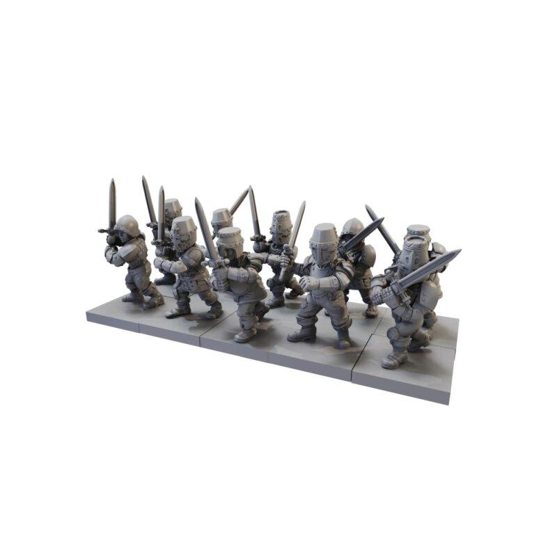 Box art of Kings of War Halfling Stalwarts Battlegroup with fantasy halfling units