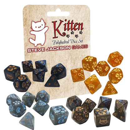 Kitten Polyhedral Dice Set Orange (Preorder) - Good Games