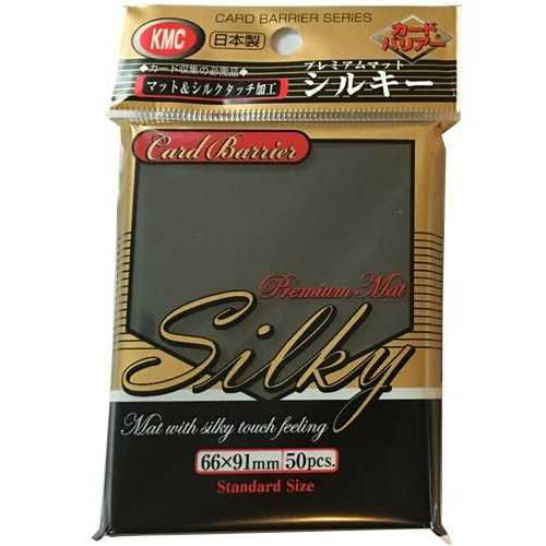 KMC Sleeve Silky Black Standard Size (50) - Good Games