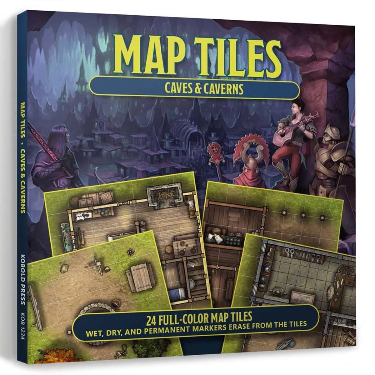 Kobold Press: Map Tiles: Caves & Caverns - Preorder - Good Games