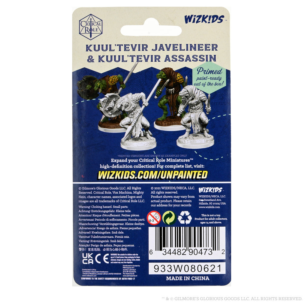 Critical Role Unpainted Miniatures: Kuul&#39;tevir Javelineer &amp; Assassin - Good Games